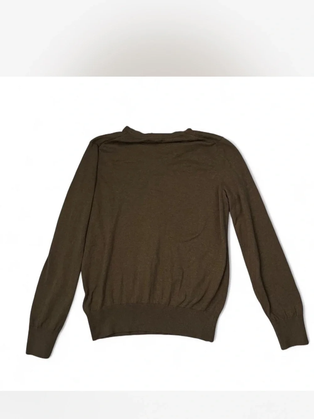 Banana Republic Men's V-Neck Luxury Blend Silk Cotton Cashmere Sweater in Tan